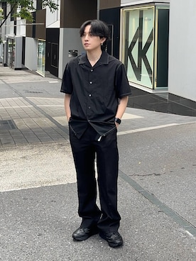 「HARE（ハレ）のアイテム（スラックス）」を使った、Shotaさん（メンズ・170cm）の夏コーディネート
