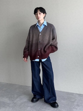 「アイテム（カーディガン/ボレロ）」を使った、Shotaさん（メンズ・170cm・30代）の秋コーディネート