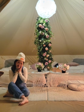 「Taiwan」｜「アイテム（オールインワン・サロペット）」を使った、Pinkoさん（レディース・156cm）の冬コーディネート