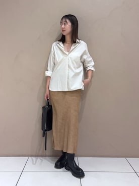 「スキッパーシャツ」｜gotoさん（レディース・171cm）の秋コーディネート