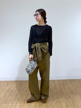 「Whim Gazette（ウィムガゼット）の【Hoaw.】チョーカー（チョーカー、シルバー系）」を使った、gotoさん（レディース・171cm）の秋コーディネート