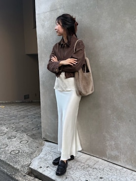 「アイテム（キャミソール）」を使った、gotoさん（レディース・171cm）の秋コーディネート