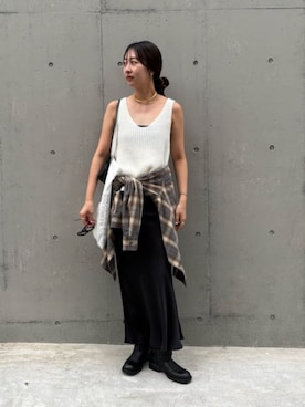「アイテム（チョーカー）」を使った、gotoさん（レディース・171cm）の秋コーディネート