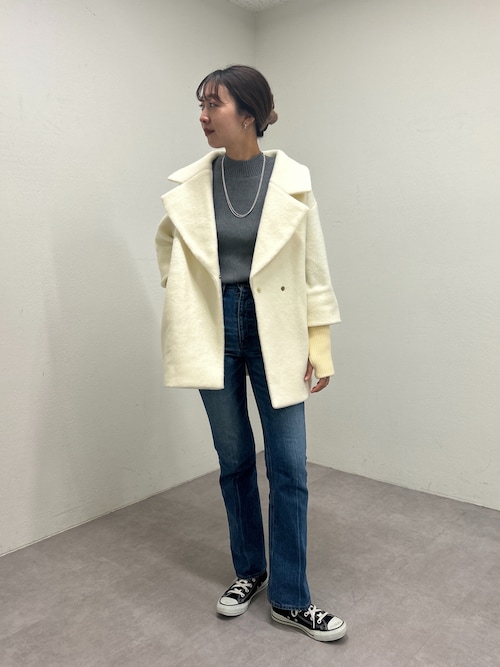 ウールライク袖リブコクーンコート 【公式通販】