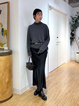 「Whim Gazette（ウィムガゼット）の【Hoaw.】コンチョベルト（ベルト）」を使った、gotoさん（レディース・171cm）の秋コーディネート