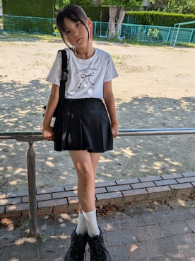 「GLOBAL WORK（グローバルワーク）のアイテム（スカート）」を使った、emiさん（キッズ・120cm）の夏コーディネート