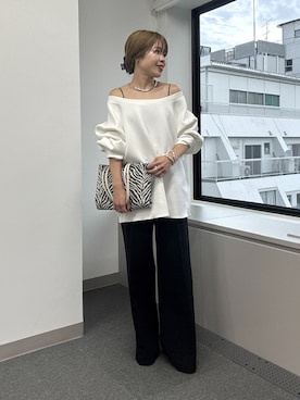 「アイテム（チョーカー）」を使った、AYUMIさん（レディース・148cm）の秋コーディネート