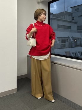「アイテム（チョーカー）」を使った、AYUMIさん（レディース・148cm）の秋コーディネート