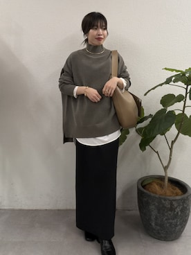 「アイテム（ネックレス）」を使った、AYUMIさん（レディース・148cm・30代）の冬コーディネート