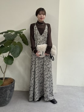 「アイテム（ワンピース/ドレス）」を使った、AYUMIさん（レディース・148cm）の冬コーディネート