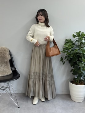 「アイテム（チョーカー）」を使った、AYUMIさん（レディース・148cm・30代）の冬コーディネート