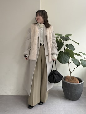 「アイテム（ベスト）」を使った、AYUMIさん（レディース・148cm・30代）の冬コーディネート