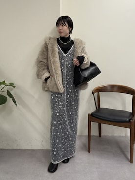 「クリスマス」｜「アイテム（アクセサリー）」を使った、AYUMIさん（レディース・148cm）の秋コーディネート