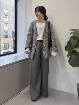 「アイテム（アンダーウェア）」を使った、AYUMIさん（レディース・148cm）の冬コーディネート