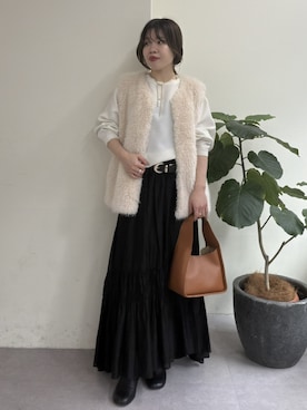 「GALLARDAGALANTE（ガリャルダガランテ）のアイテム（シャツ/ブラウス）」を使った、AYUMIさん（レディース・148cm）の冬コーディネート