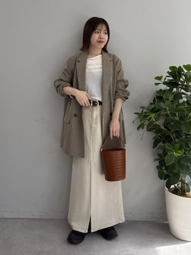 「GALLARDAGALANTE（ガリャルダガランテ）のシアーメッシュジャケット（テーラードジャケット、ブラック系）」を使った、AYUMIさん（レディース・148cm）の春コーディネート