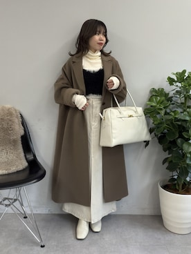 「アイテム（ボストンバッグ）」を使った、AYUMIさん（レディース・148cm・30代）の冬コーディネート