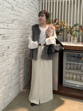 「アイテム（アクセサリー）」を使った、AYUMIさん（レディース・148cm）の秋コーディネート