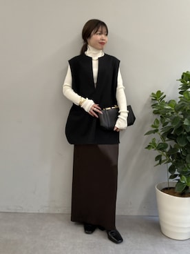 「アイテム（チョーカー）」を使った、AYUMIさん（レディース・148cm）の秋コーディネート