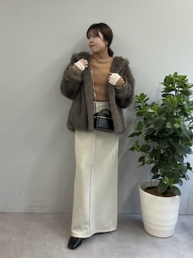 「アイテム（チョーカー）」を使った、AYUMIさん（レディース・148cm）の秋コーディネート