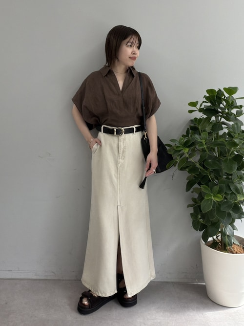 セール】【WEB限定】ハーフスリーブウエストシェイプシャツ（シャツ