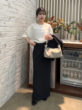 「アイテム（チョーカー）」を使った、AYUMIさん（レディース・148cm）の秋コーディネート