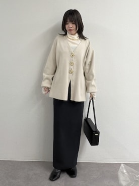 「アイテム（Tシャツ/カットソー）」を使った、AYUMIさん（レディース・148cm・30代）の冬コーディネート