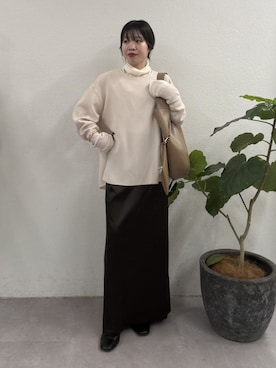 「アイテム（スカート）」を使った、AYUMIさん（レディース・148cm・30代）の冬コーディネート