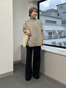 「アイテム（チョーカー）」を使った、AYUMIさん（レディース・148cm）の秋コーディネート