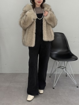 「アイテム（ベスト）」を使った、AYUMIさん（レディース・148cm・30代）の冬コーディネート