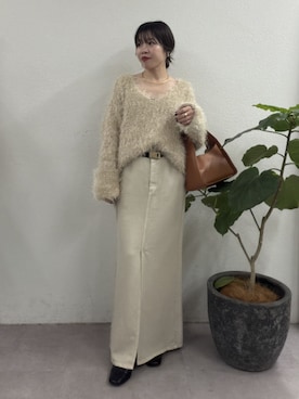 「アイテム（アクセサリー）」を使った、AYUMIさん（レディース・148cm）の冬コーディネート