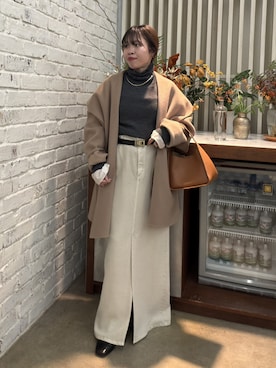 「アイテム（その他アウター、イエロー系）」を使った、AYUMIさん（レディース・148cm）の秋コーディネート