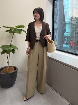 「GALLARDAGALANTE（ガリャルダガランテ）のアイテム（ベルト）」を使った、AYUMIさん（レディース・148cm）の夏コーディネート