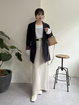 「アイテム（テーラードジャケット）」を使った、AYUMIさん（レディース・148cm）の秋コーディネート