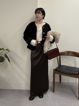 「アイテム（マフラー）」を使った、AYUMIさん（レディース・148cm）の秋コーディネート