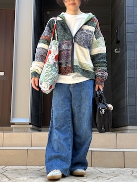 「marimekko（マリメッコ）のアイテム（バッグ）」を使った、陽さん（レディース・157cm）の春コーディネート