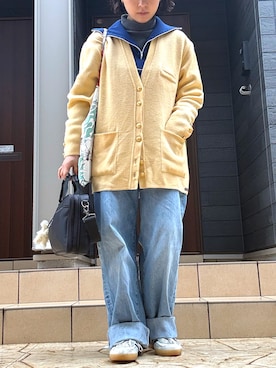 「アイテム（エコバッグ/サブバッグ）」を使った、陽さん（レディース・157cm）の冬コーディネート