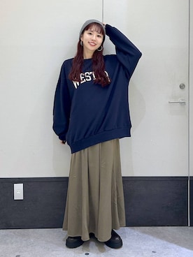 「アイテム（ニットキャップ/ビーニー）」を使った、ogiさん（レディース・157cm・30代）の秋コーディネート