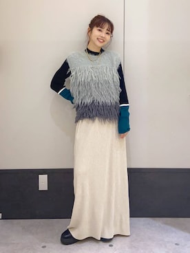 「アイテム（ベスト）」を使った、ogiさん（レディース・157cm・30代）の冬コーディネート