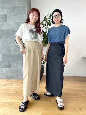 「レプシィム(LEPSIM)」｜「アイテム（Tシャツ/カットソー）」を使った、ogiさん（レディース・157cm）の夏コーディネート