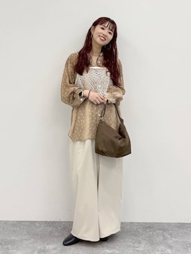 「LEPSIM（レプシィム）のアソートビスチェ　1044015（その他トップス、ホワイト系）」を使った、ogiさん（レディース・157cm）の夏コーディネート