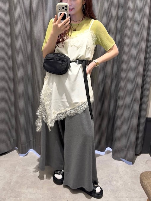 カットイージーワイドパンツ　499173