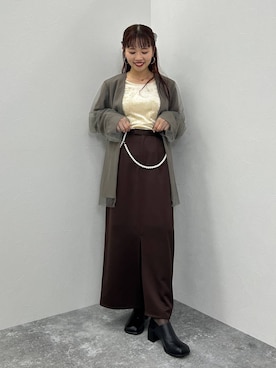 「アイテム（サスペンダー）」を使った、ogiさん（レディース・157cm）の秋コーディネート