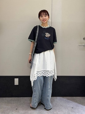 「アイテム（チュニック）」を使った、ogiさん（レディース・157cm・30代）の夏コーディネート