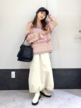 「レプシィム(LEPSIM)」｜「アイテム（ブーツ）」を使った、ogiさん（レディース・157cm）の冬コーディネート