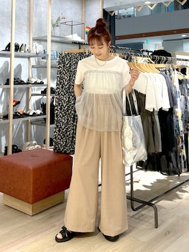 「レプシィム(LEPSIM)」｜「アイテム（Tシャツ/カットソー）」を使った、ogiさん（レディース・157cm）の夏コーディネート