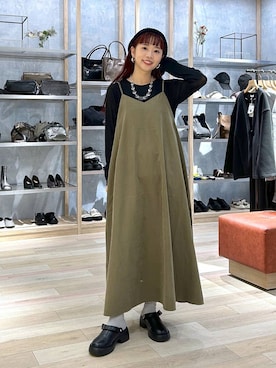 「アイテム（ワンピース/ドレス）」を使った、ogiさん（レディース・157cm・30代）の秋コーディネート