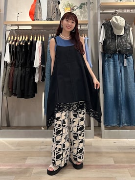 「LEPSIM」｜「アイテム（チュニック）」を使った、ogiさん（レディース・157cm）の夏コーディネート
