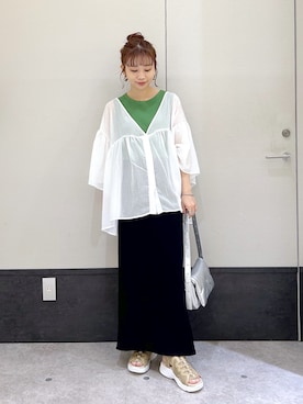 「レプシィム(LEPSIM)」｜「アイテム（スカート）」を使った、ogiさん（レディース・157cm）の夏コーディネート