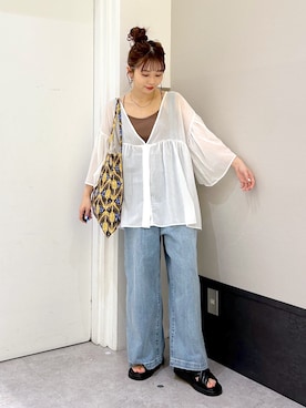 「レプシィム(LEPSIM)」｜「アイテム（トートバッグ）」を使った、ogiさん（レディース・157cm）の春コーディネート